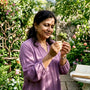 Buyer examining a solid gold ring carefully