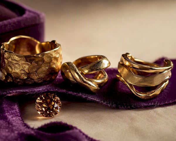 Cropped sculptural gold band details