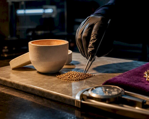 Recycled gold materials undergoing refinery verification