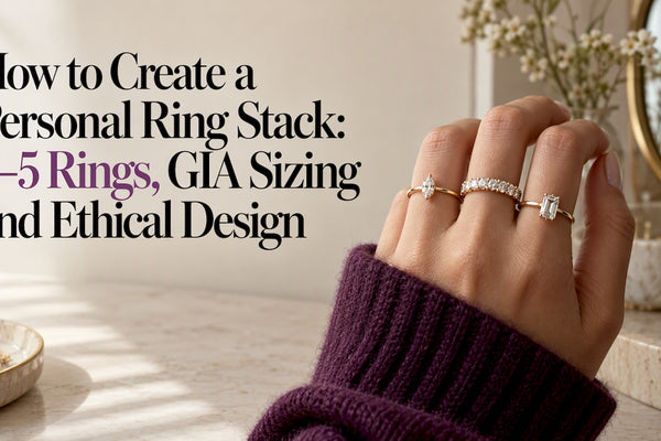Hand wearing a personal three-ring arrangement