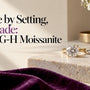 Two moissanite rings in contrasting metal settings