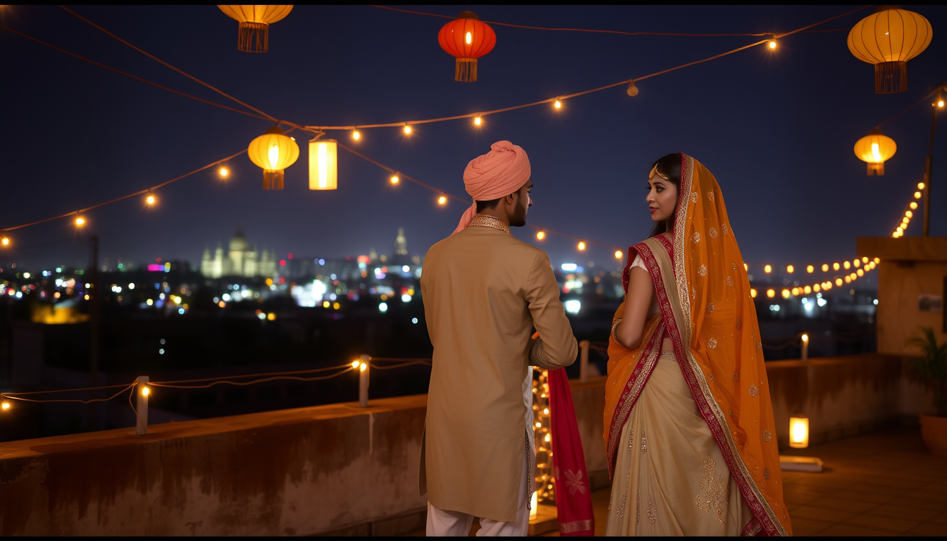 Rooftop Confidences: An Indian American Love Story in Moments at a South Asian Social Gathering