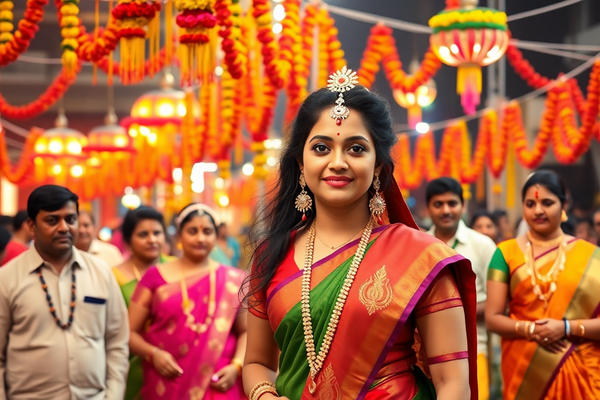Captivating Moments of an Indian American Love Story at a Cultural Heritage Festival