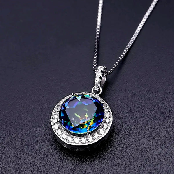 Natural Blueish Gemstone Pendant Necklace 4.79 ct
