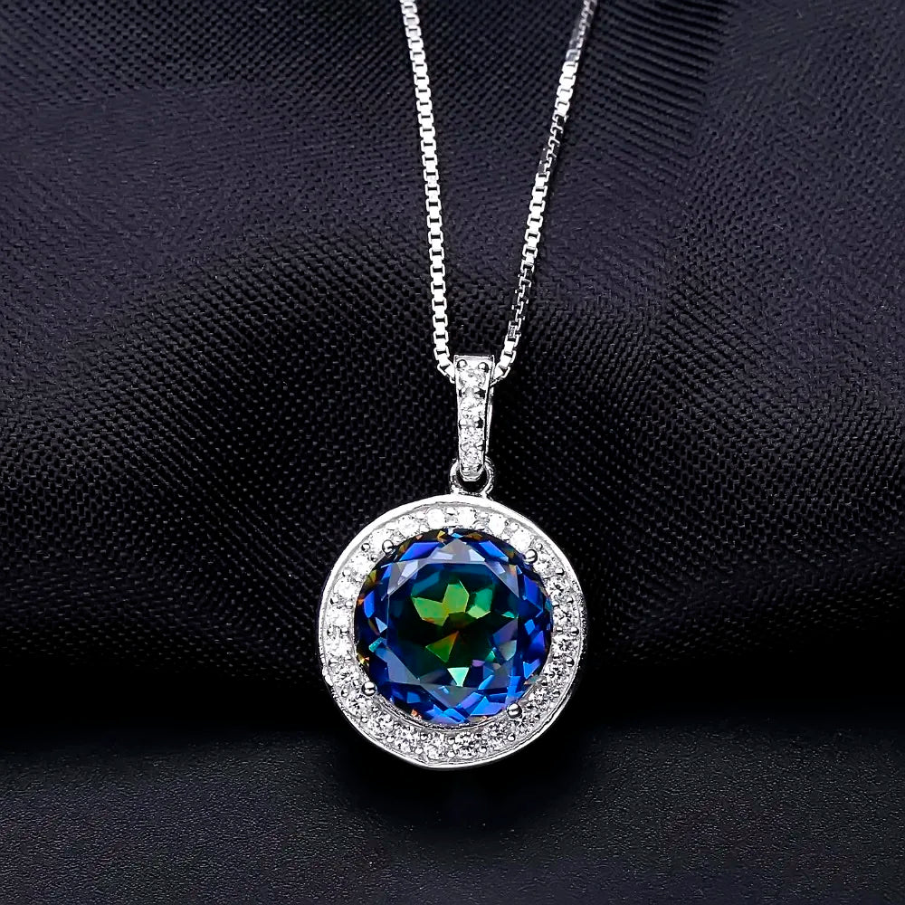 Natural Blueish Gemstone Pendant Necklace 4.79 ct
