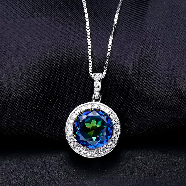 Natural Blueish Gemstone Pendant Necklace 4.79 ct