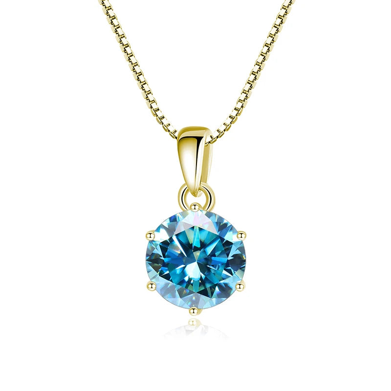 Sea Blue Diamond Necklace