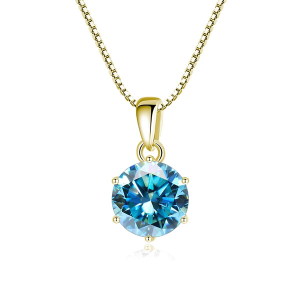 Sea Blue Diamond Necklace