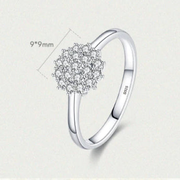 Sterling Silver Diamond Ring