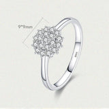 Sterling Silver Diamond Ring
