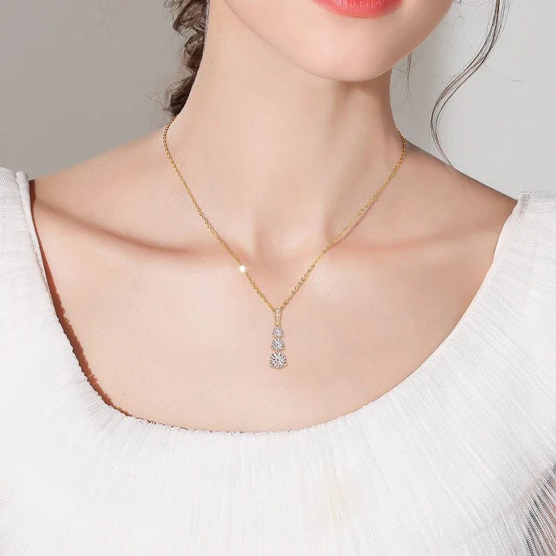 Three Stone Necklace