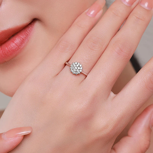Sterling Silver Diamond Ring