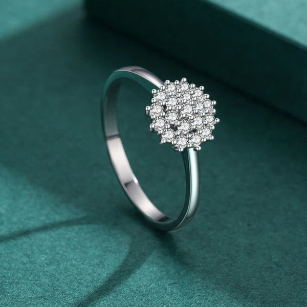 Sterling Silver Diamond Ring
