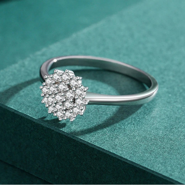 Sterling Silver Diamond Ring
