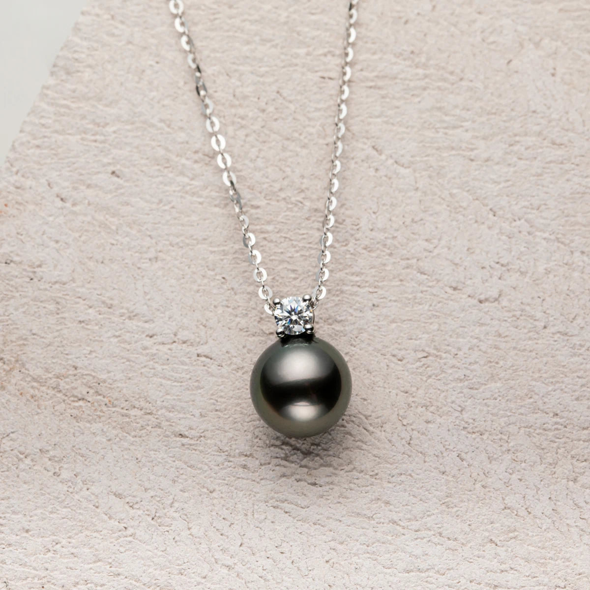 Tahitian Pearl Necklace Diamond