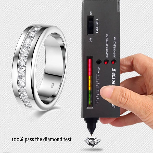 Square Cut Half Eternity Ring