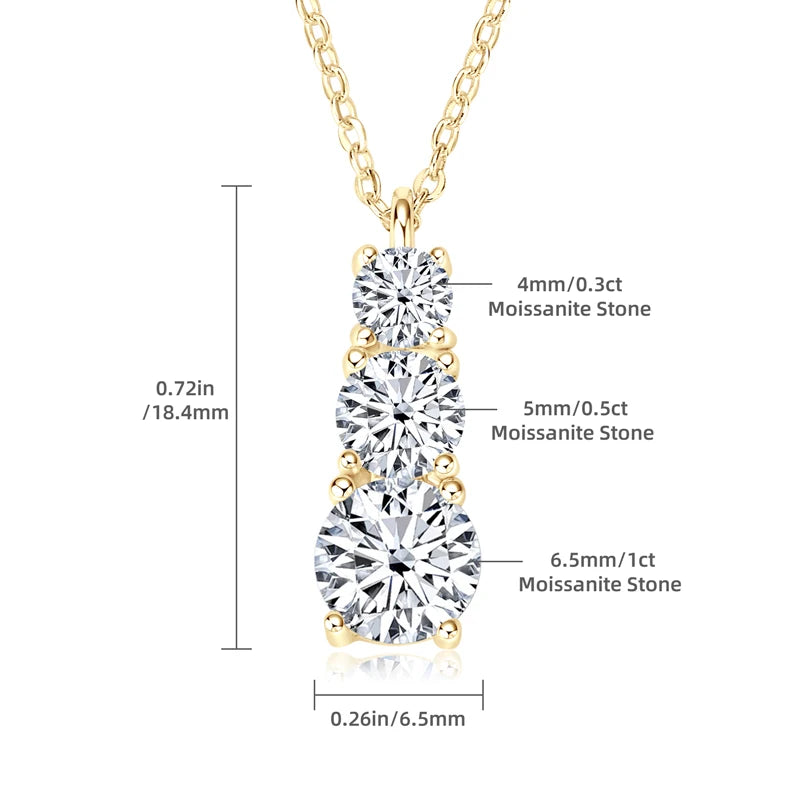 Three Stone Necklace