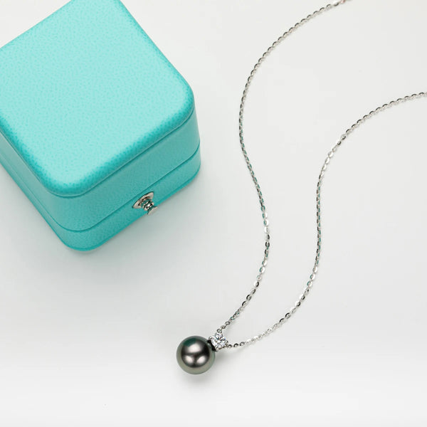 Tahitian Pearl Necklace Diamond