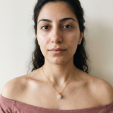 Appenzell Necklace by Meri Jaan — lab-grown moissanite necklace, worn by model