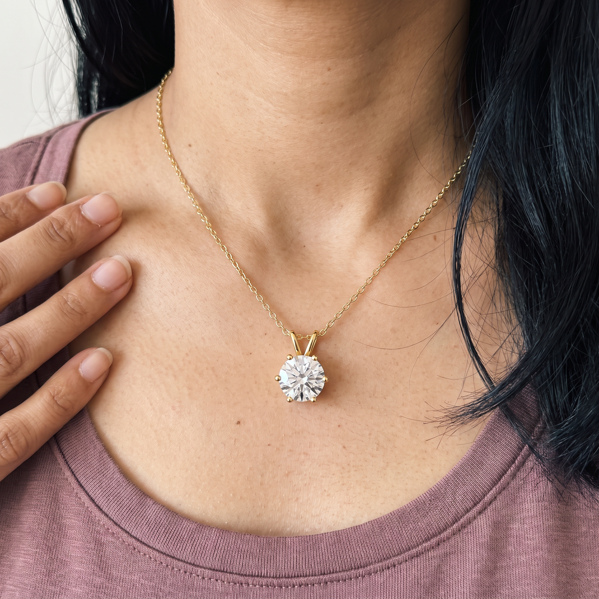 Appenzell Necklace worn by model