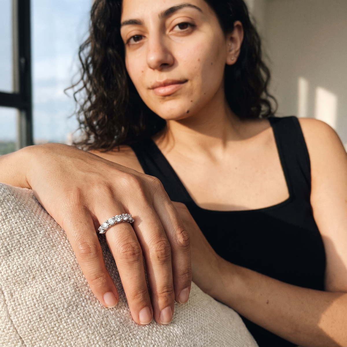 Arolla Ring worn by model