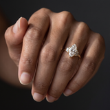 Asco Ring by Meri Jaan — lab-grown moissanite ring, worn by model