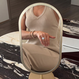 Avers by Meri Jaan — lab-grown moissanite jewellery, worn by model