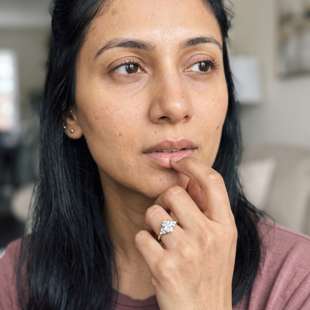 Avers Ring worn by model