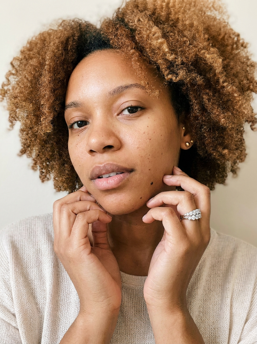 Biel Rings by Meri Jaan — lab-grown moissanite ring, worn by model