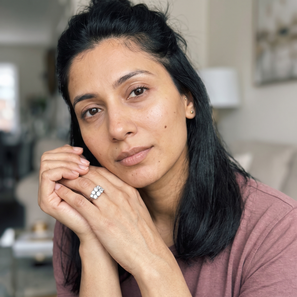 Biel Ring worn by model