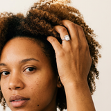 Bosco Gurin by Meri Jaan — lab-grown moissanite jewellery, worn by model