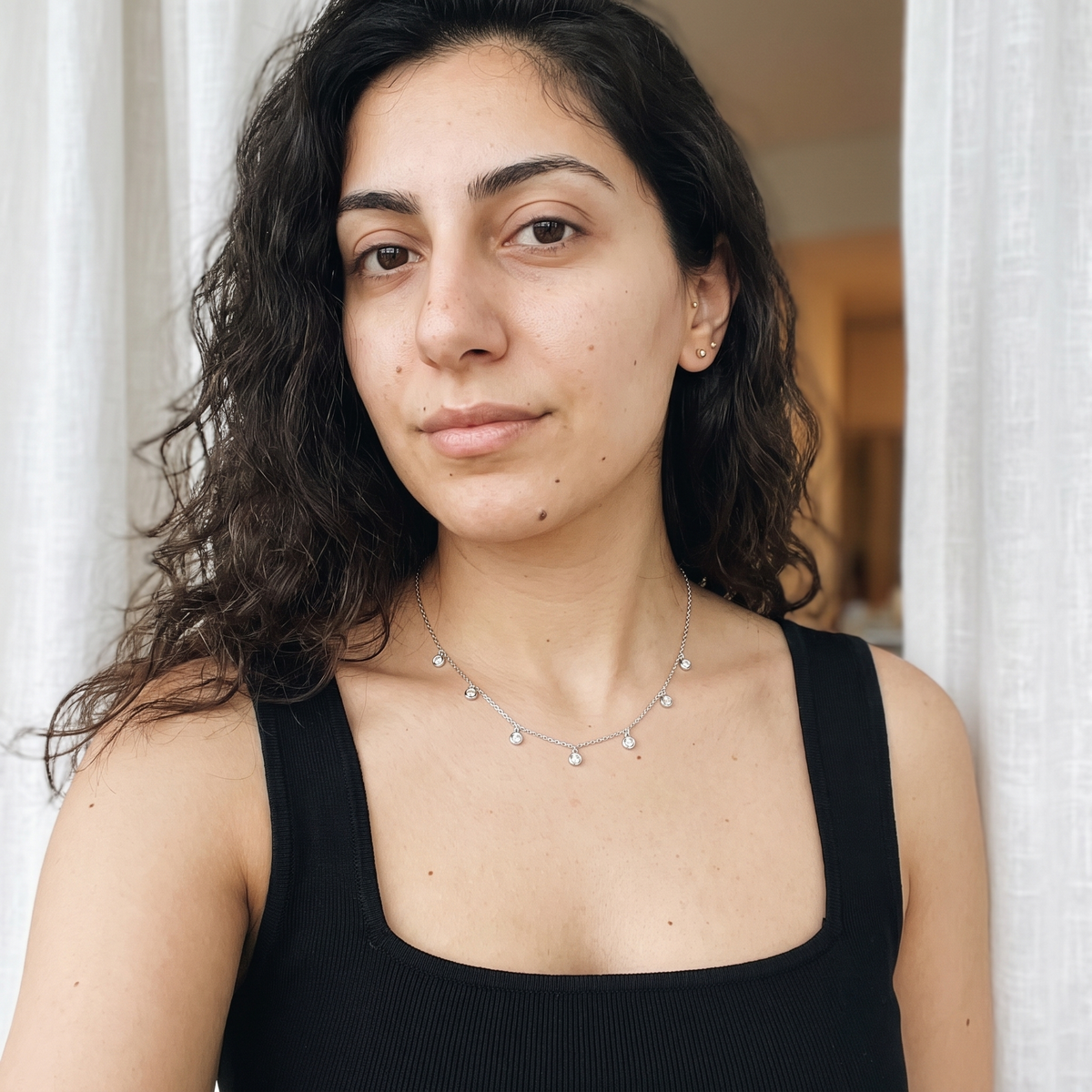 Carona Necklace worn by model