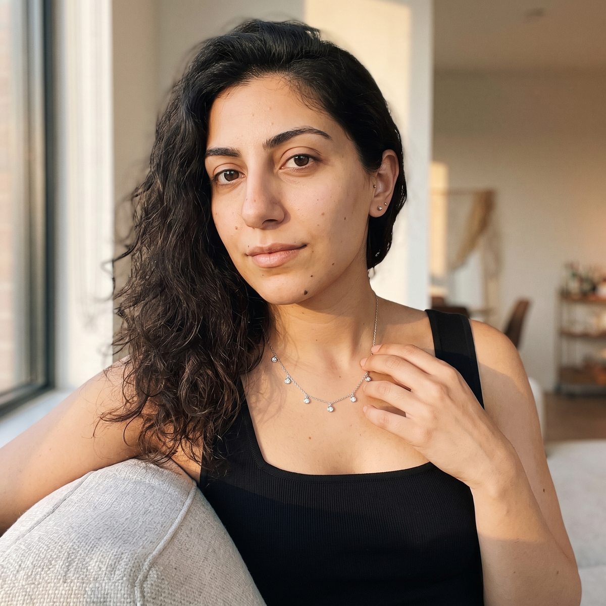 Carona Necklace worn by model
