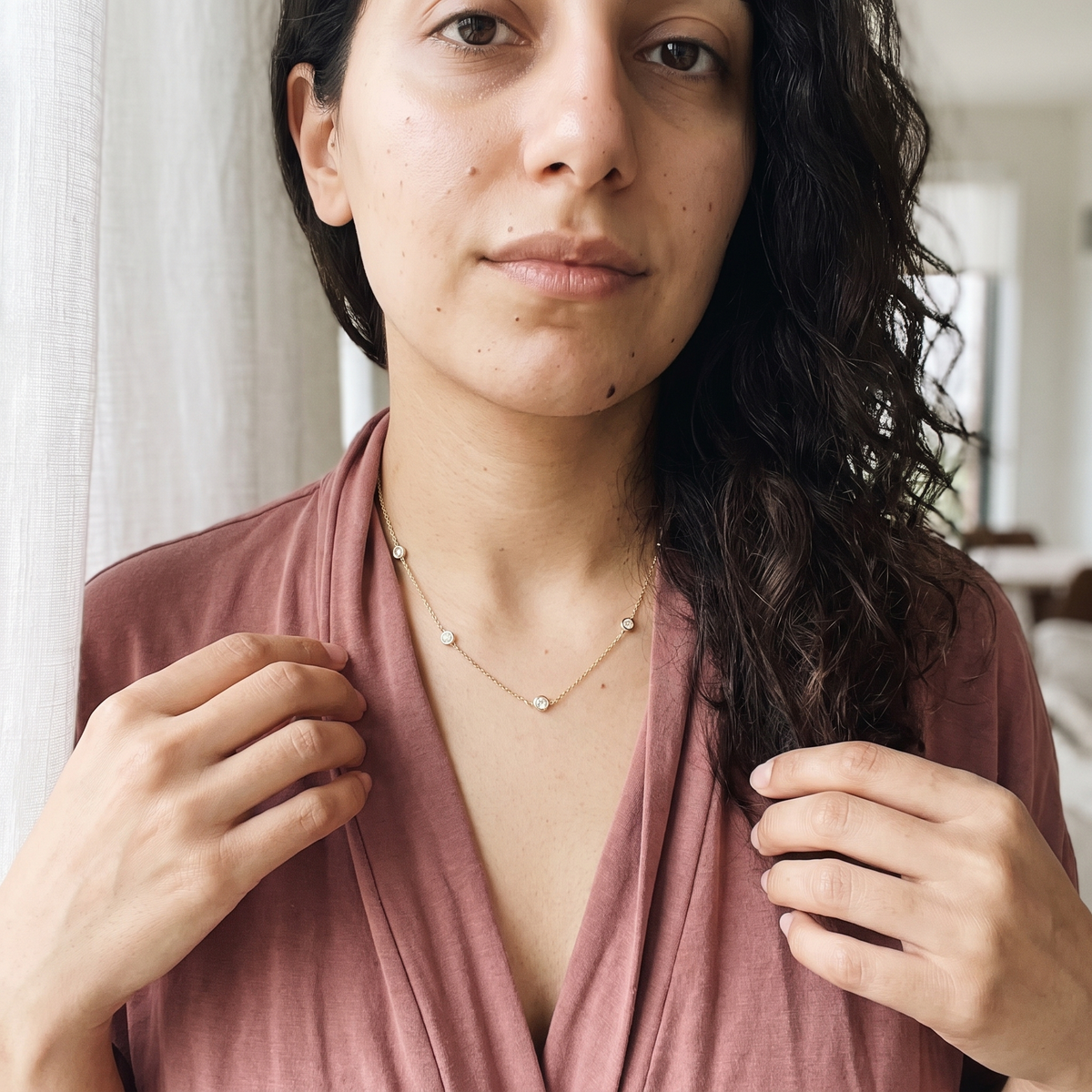 Caslano Necklace worn by model