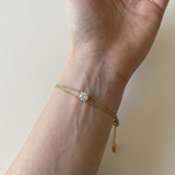 Chasseral Bracelet by Meri Jaan — lab-grown moissanite bracelet, worn by model