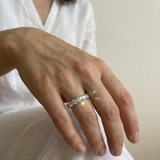 Churwalden Ring by Meri Jaan — lab-grown moissanite ring, worn by model