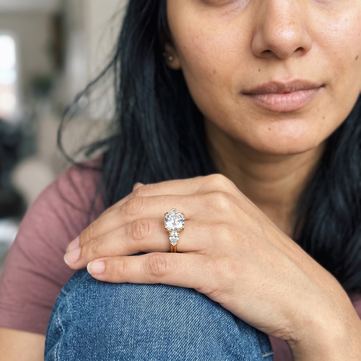 Davo Ring worn by model