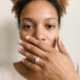 Ernen by Meri Jaan — lab-grown moissanite jewellery, worn by model
