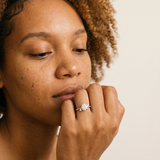 Ernen by Meri Jaan — lab-grown moissanite jewellery, worn by model