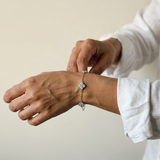 Gottlieben Bracelets by Meri Jaan — lab-grown moissanite bracelet, worn by model