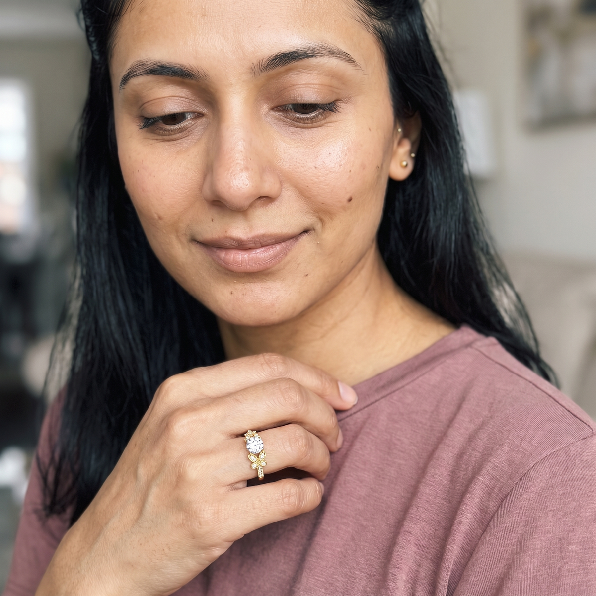 Gruya Ring worn by model