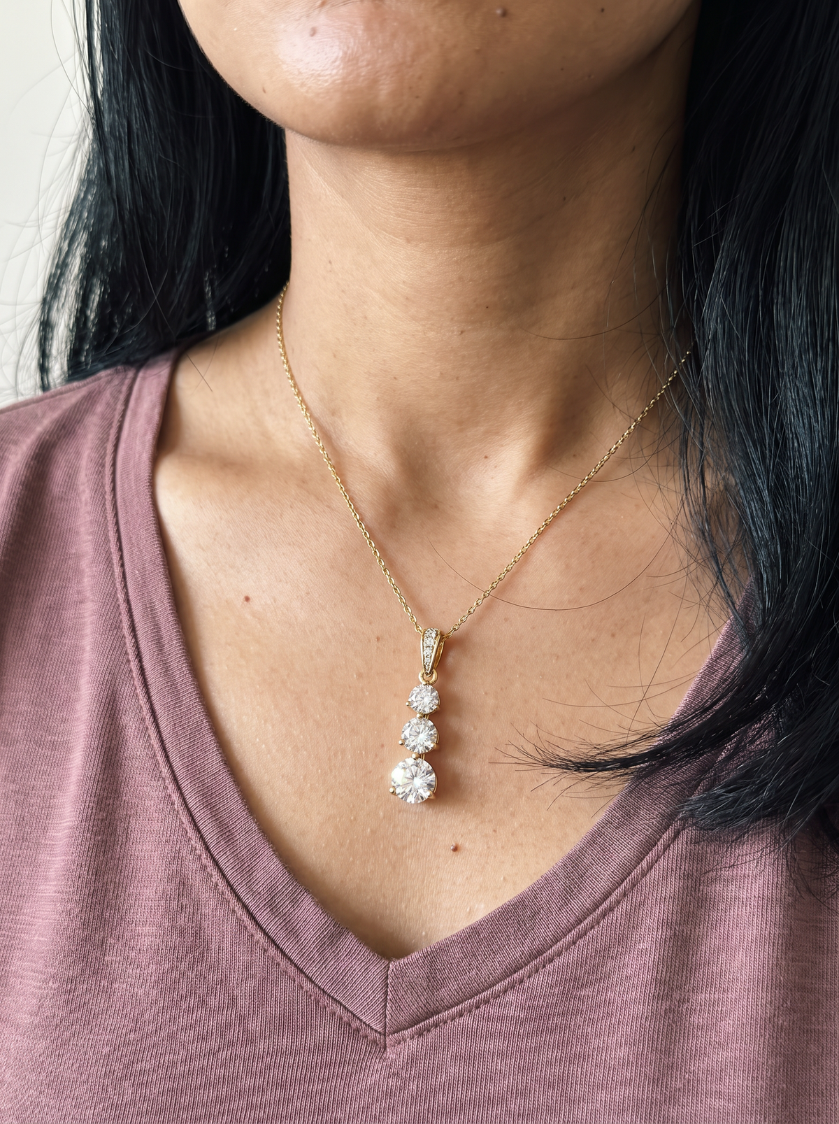 Gstaad Necklace worn by model