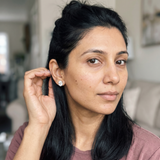 Bever Earrings worn by model