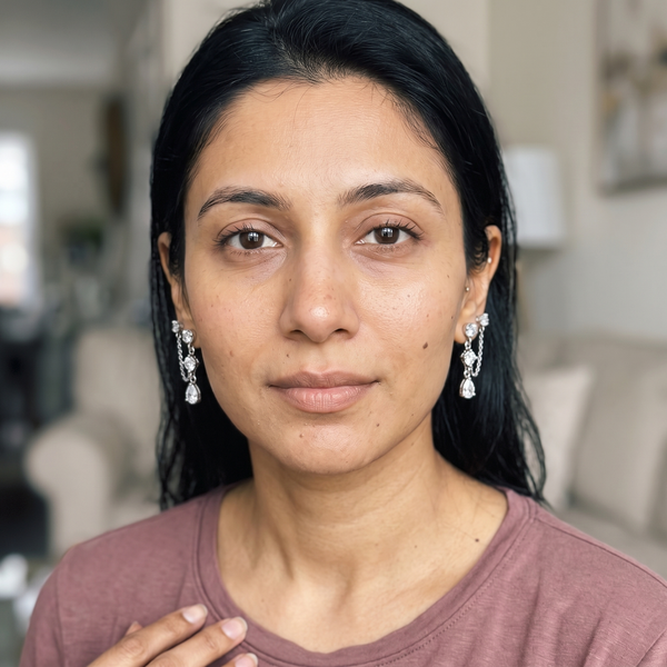 Samnaun Earrings worn by model