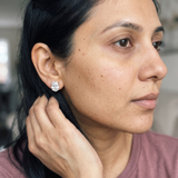 Bever Earrings worn by model