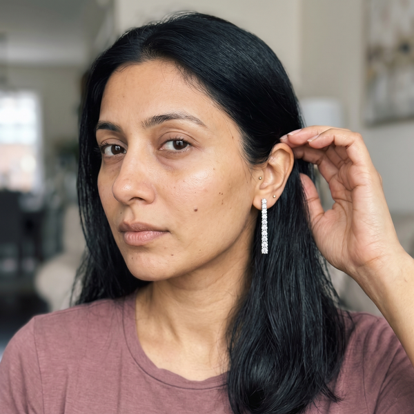 Lavin Earrings worn by model