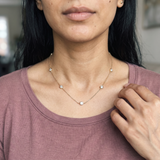 Caslano Necklace worn by model