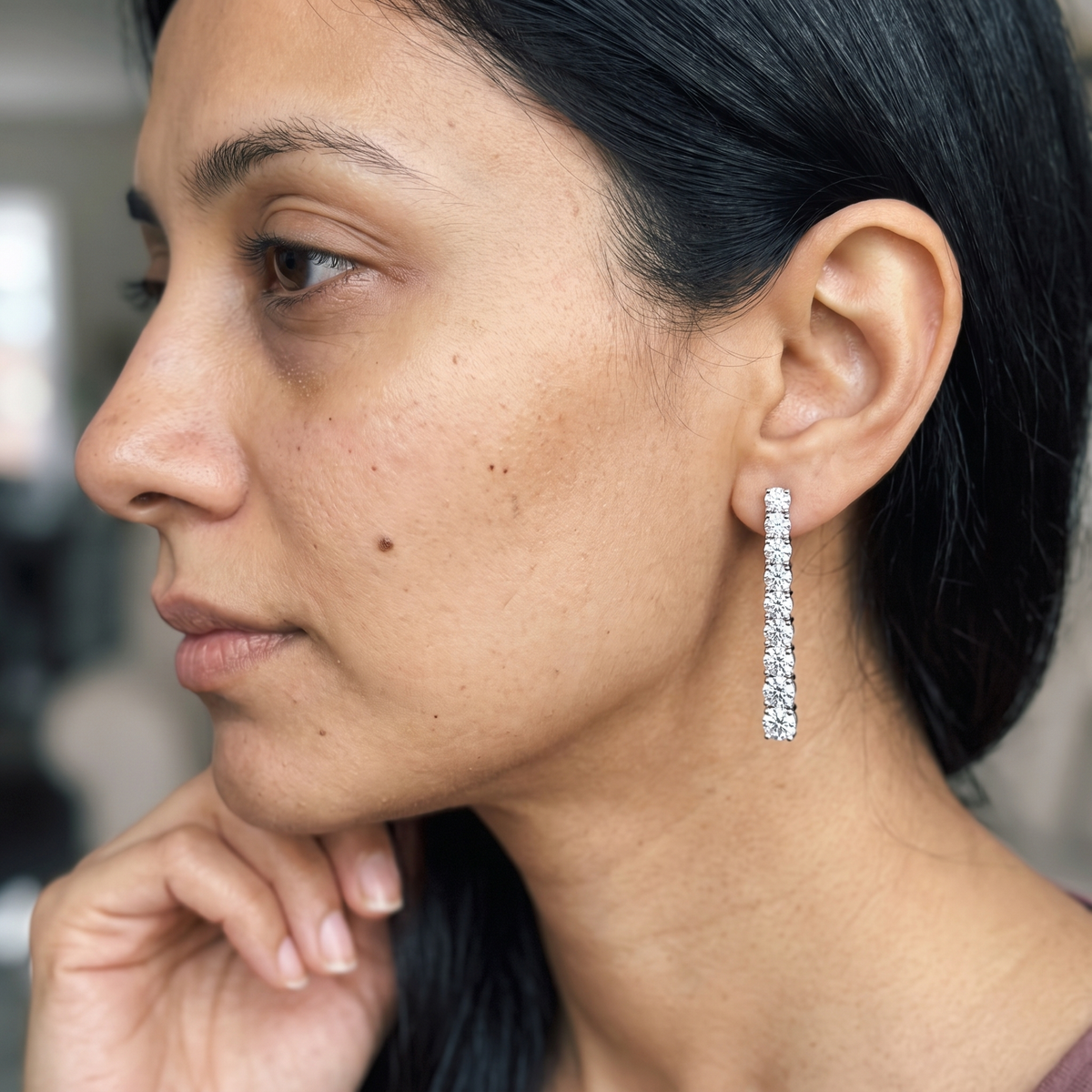 Lavin Earrings worn by model