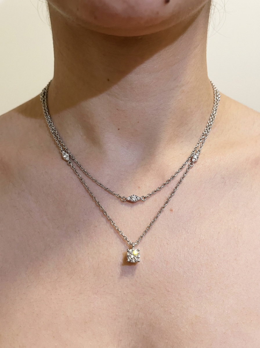 Jaun by Meri Jaan — lab-grown moissanite jewellery, worn by model