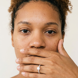 Lavertezzo by Meri Jaan — lab-grown moissanite jewellery, worn by model